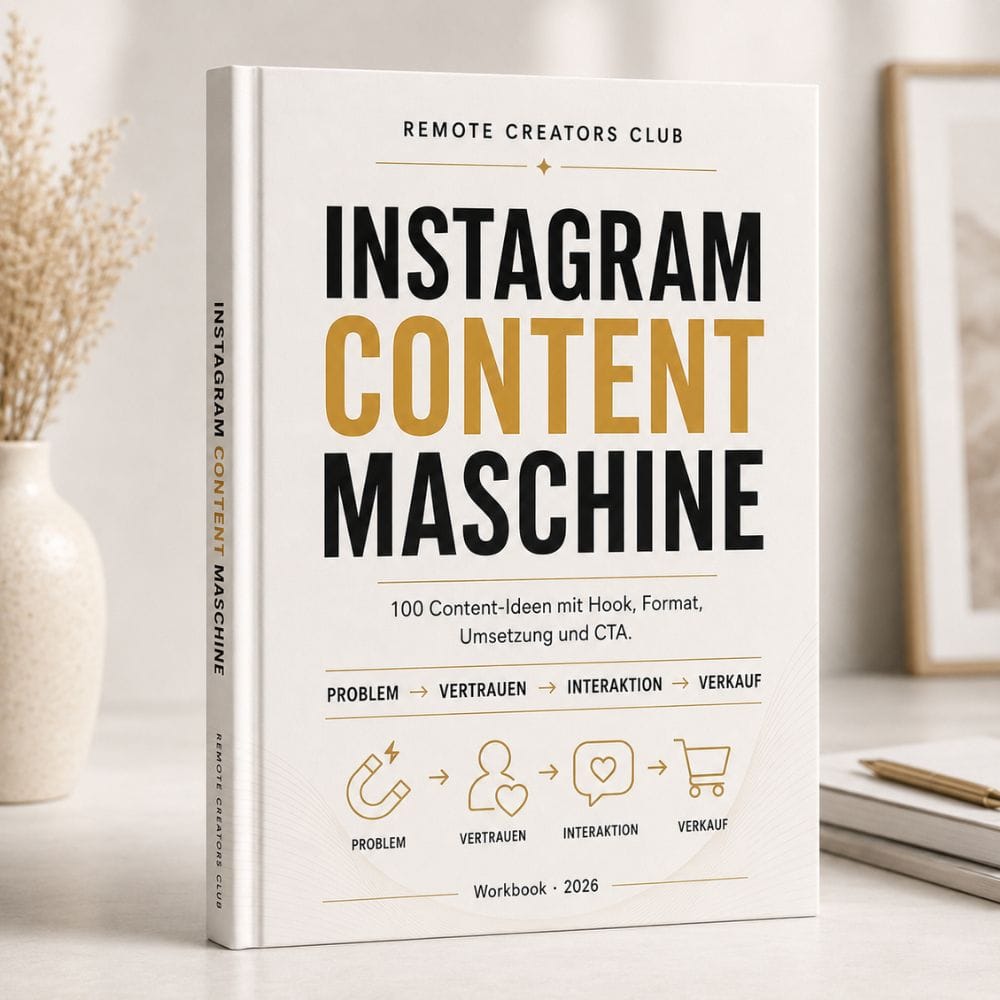 Instagram Content Maschine – 100 Ideen – digitales RCC Workbook