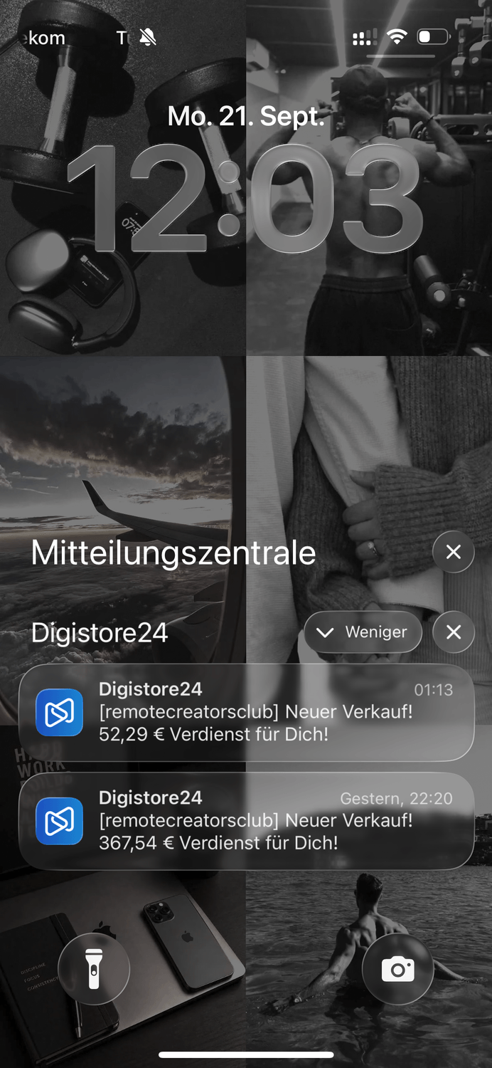Screenshot meines THE C.O.D.E. Verkaufs mit 367,54 Euro Verdienst