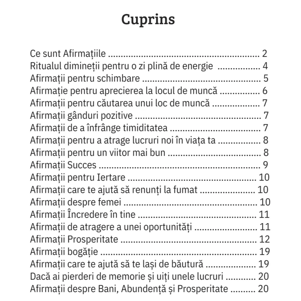 Afirmații pozitive