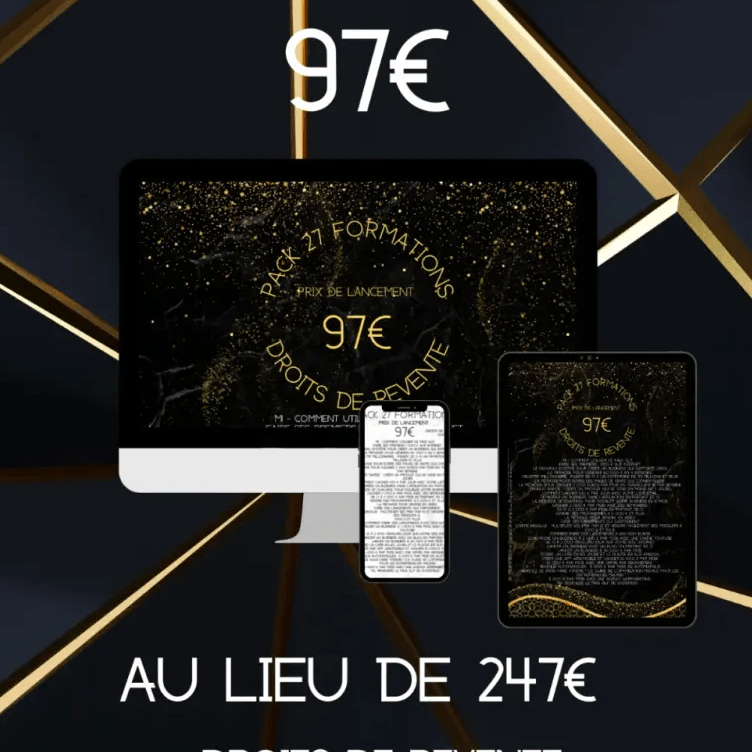 Pack 27 Formations+ droits de revente 🤯