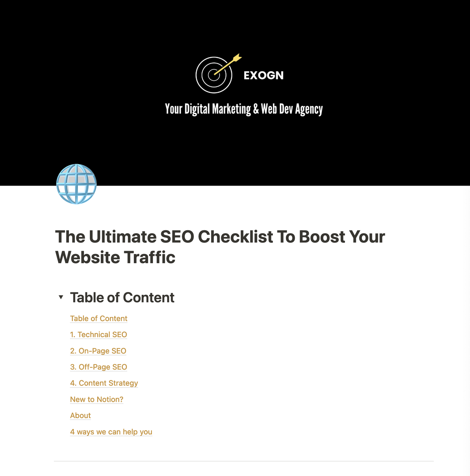 Checklist of the search engine optimization (SEO) tasks to optimize your website ranking in search engines.