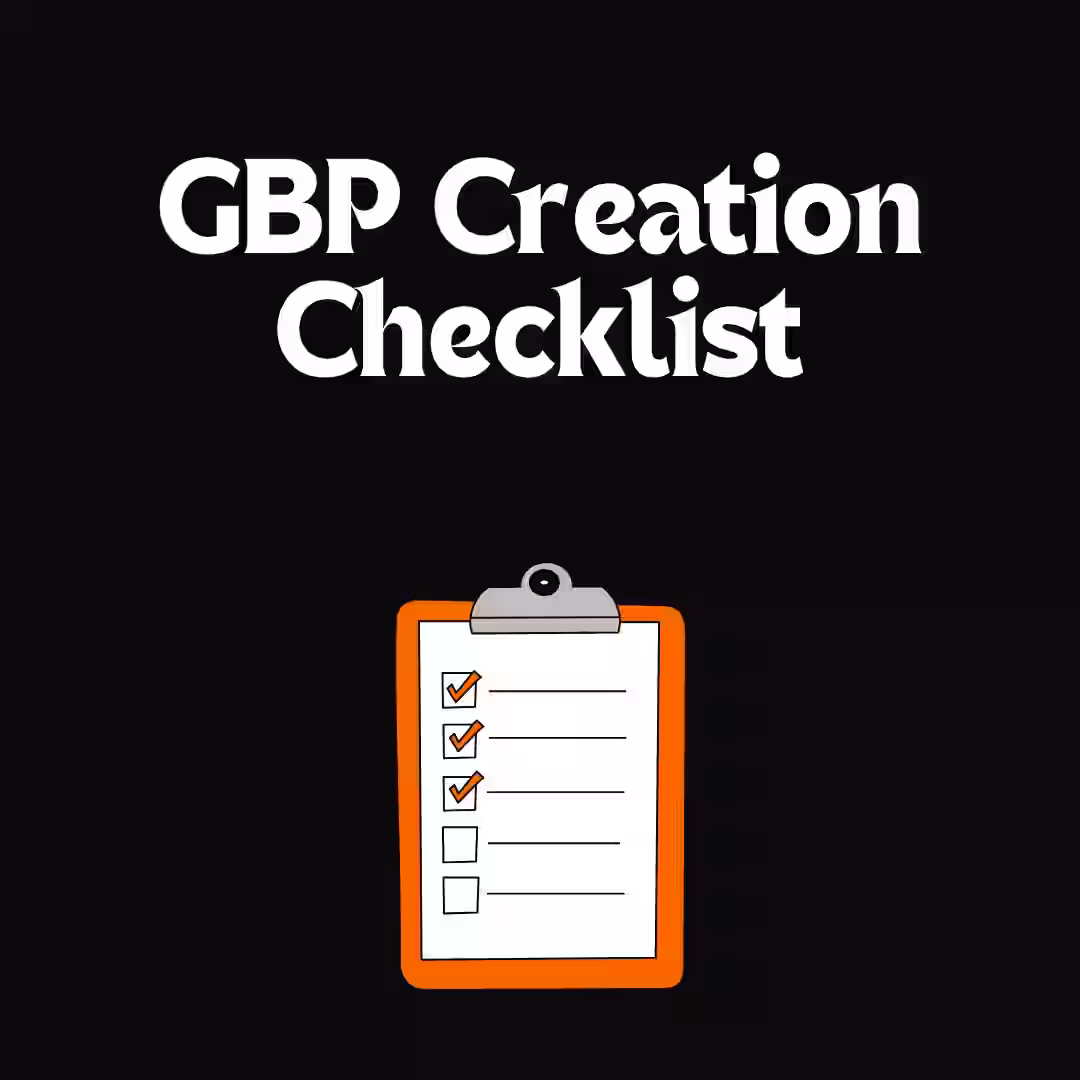 Checklist to guide the creation of a Google Business Profile