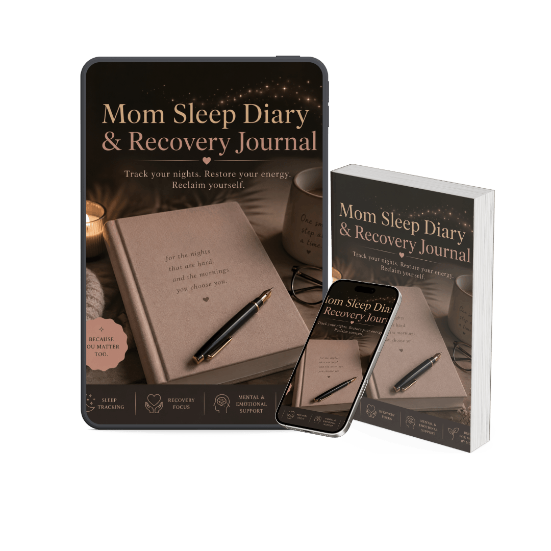 Mom Sleep Diary and Recovery Journal cover
