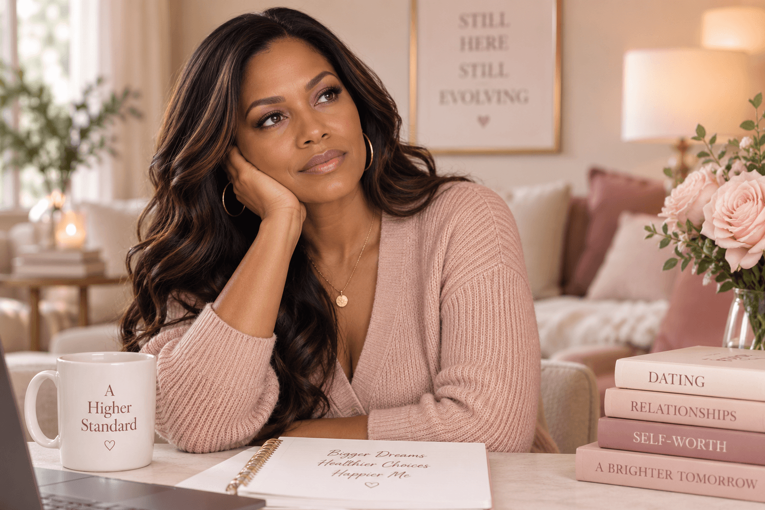 Woman reflecting on her dating experiences