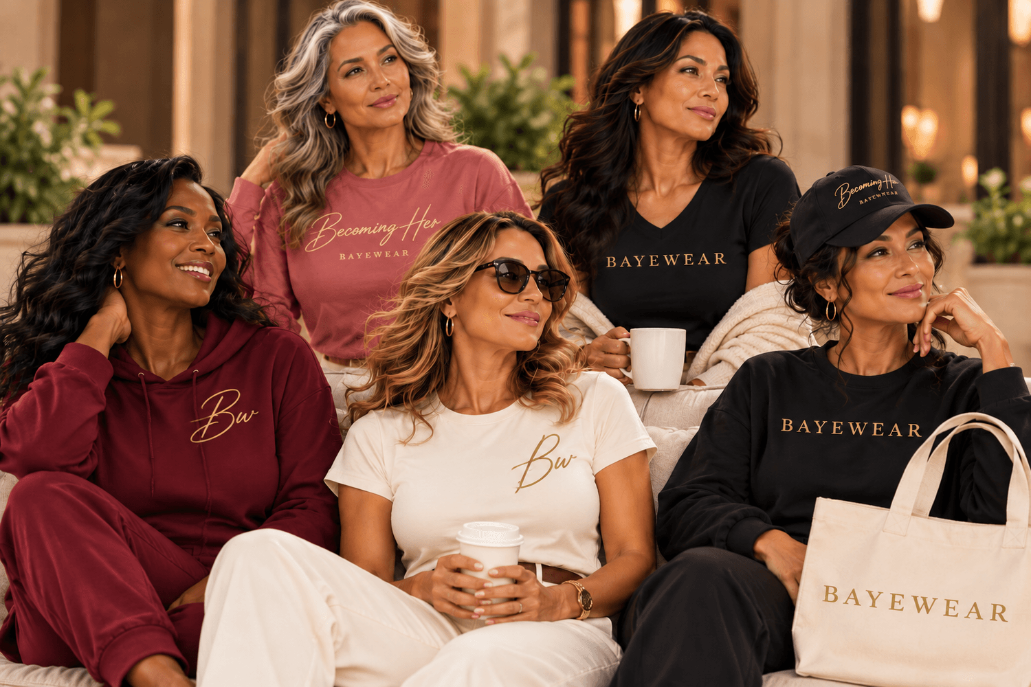 BayeWear women in an editorial lifestyle campaign