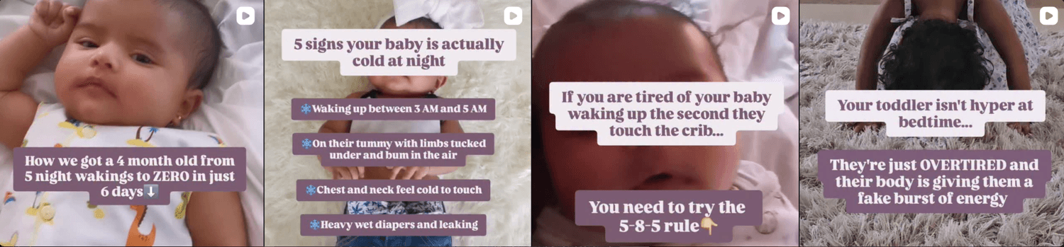 Instagram sleep tip reels