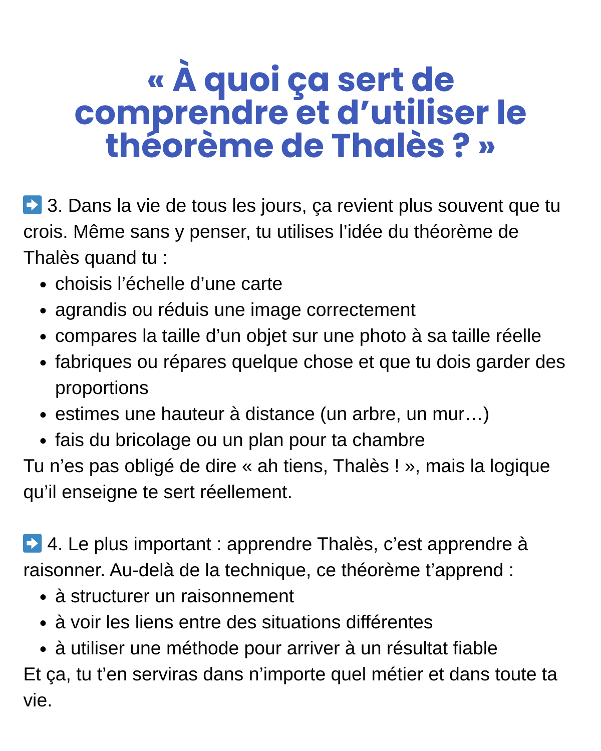 utilité théorème de Thalès 2