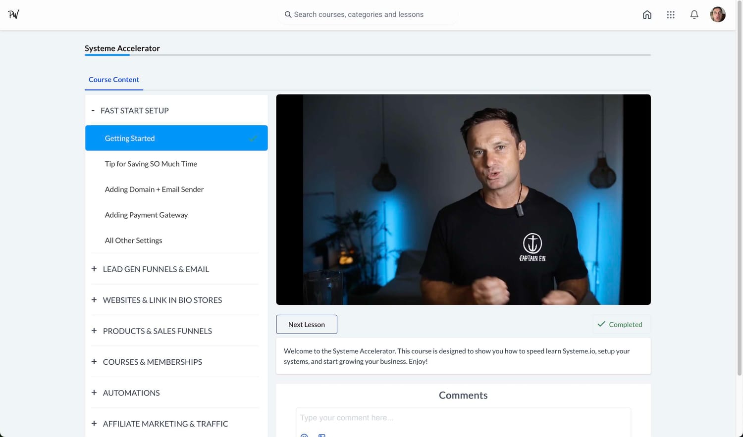 Systeme Accelerator - Getting Started lesson