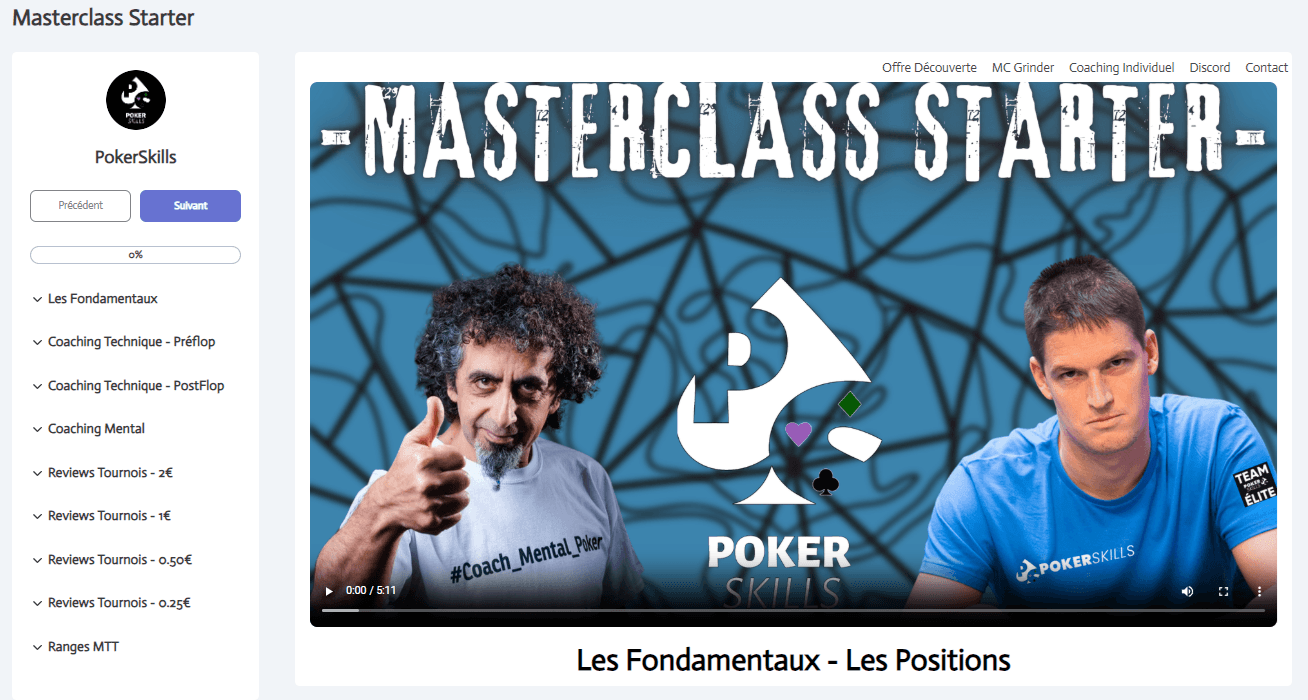 MasterClass Poker Starter débutant