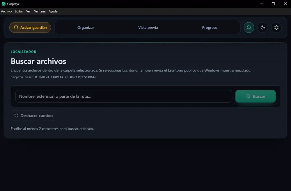 Vista de Carpetyx m5