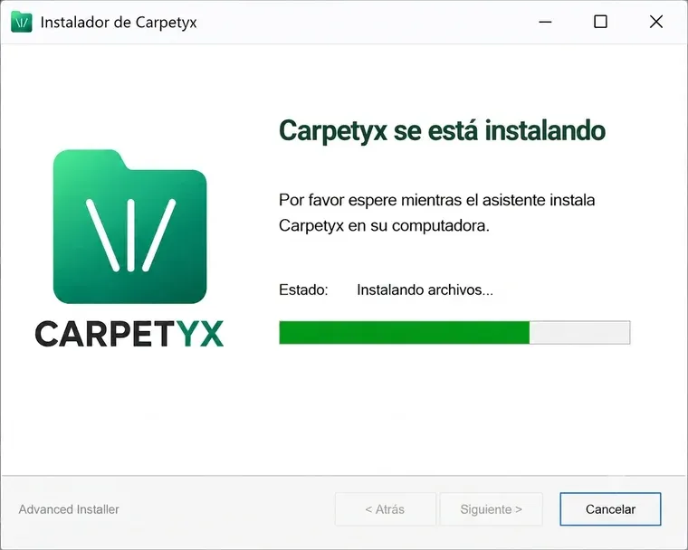 Instalación de Carpetyx en la computadora