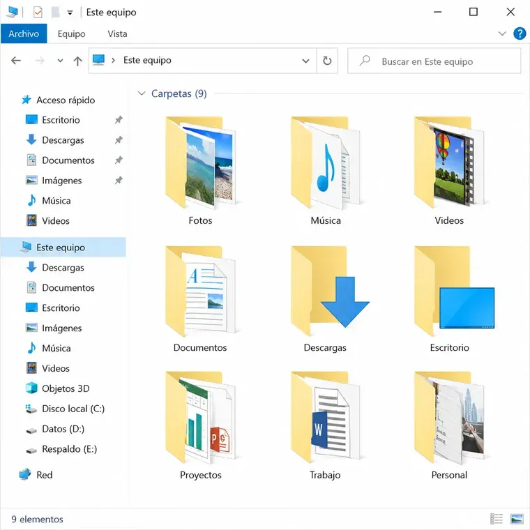 Carpetyx organizando archivos automáticamente