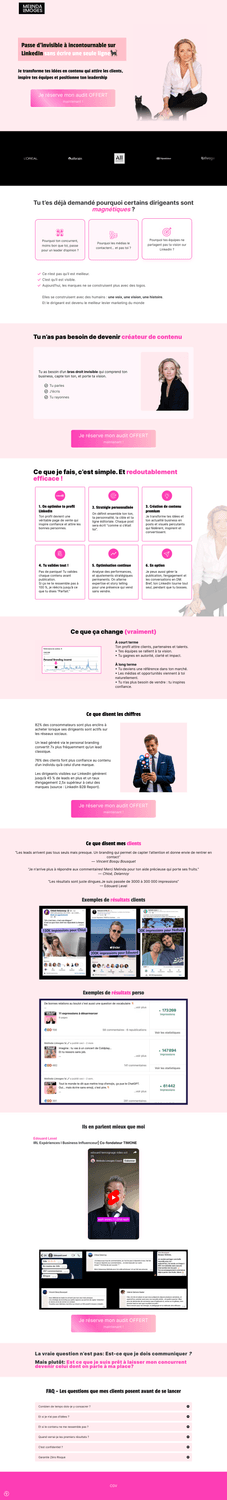 Page de vente Melinda Limoges