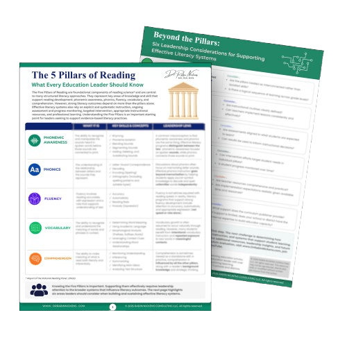 Dr. Rabin 5 Pillars of Reading Guide for Education Leaders