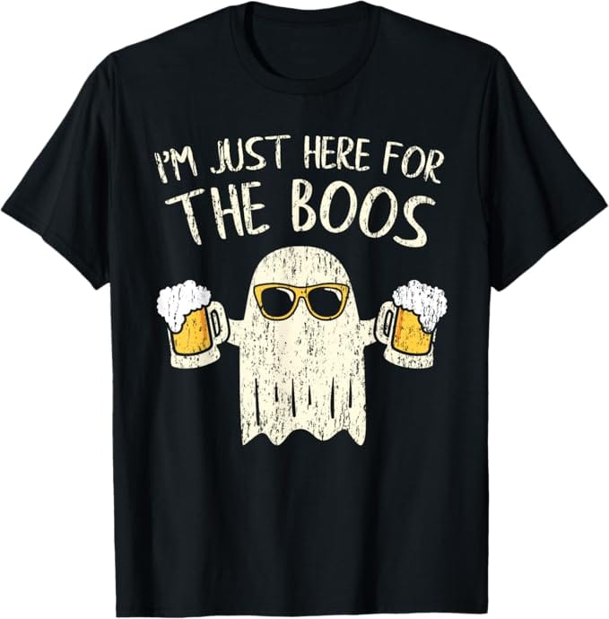 I'm Just Here for the Boos Funny Gift Halloween Ghost T-Shirt