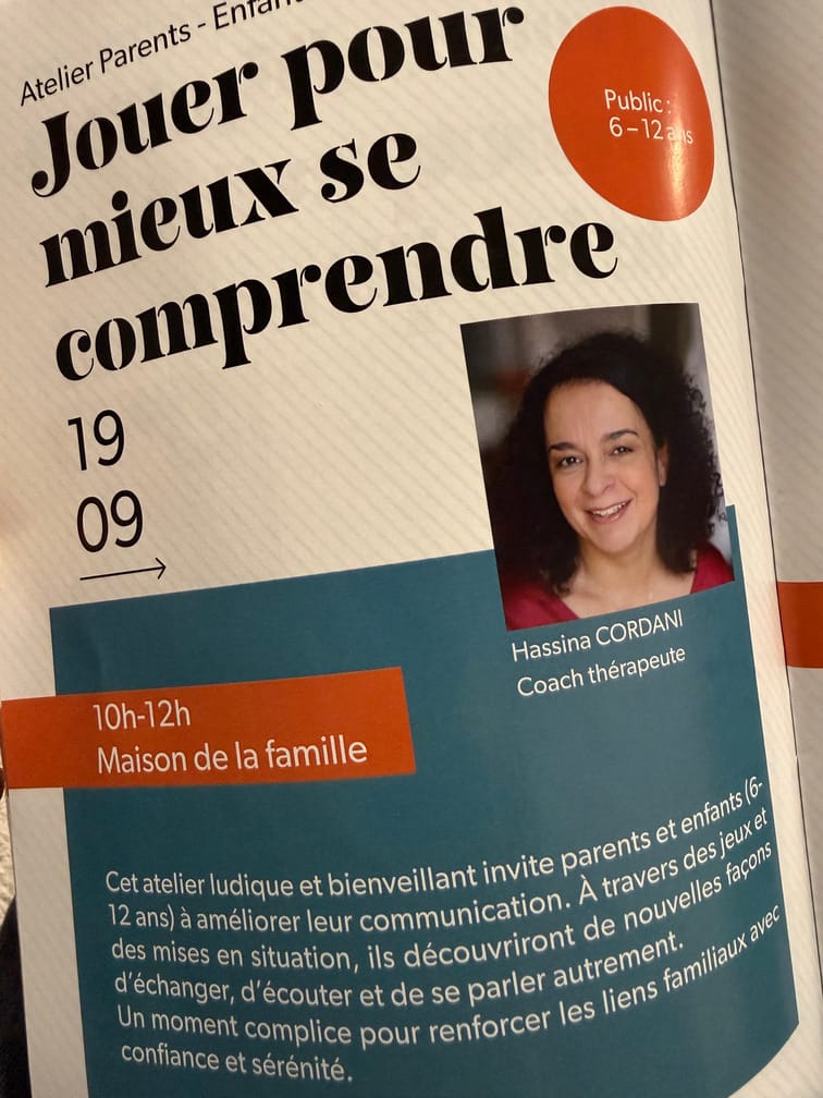 Photo de l'atelier prise dans le fascicule de la maison de la famille de la mairie de Saint-Mandé