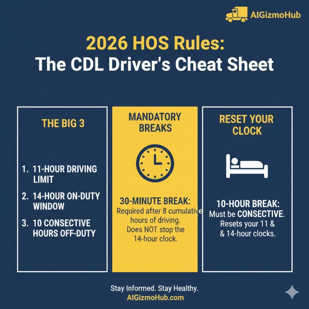 2026 Hours of Service Rules and the CDL Driver's Cheat Sheet
