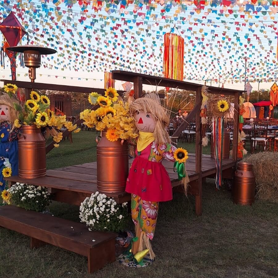 Decoração completa de arraiá