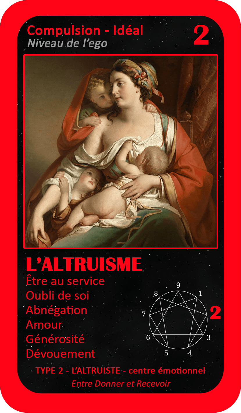 L'Oracle de l'ennéagramme général : carte 2 L'Altruisme