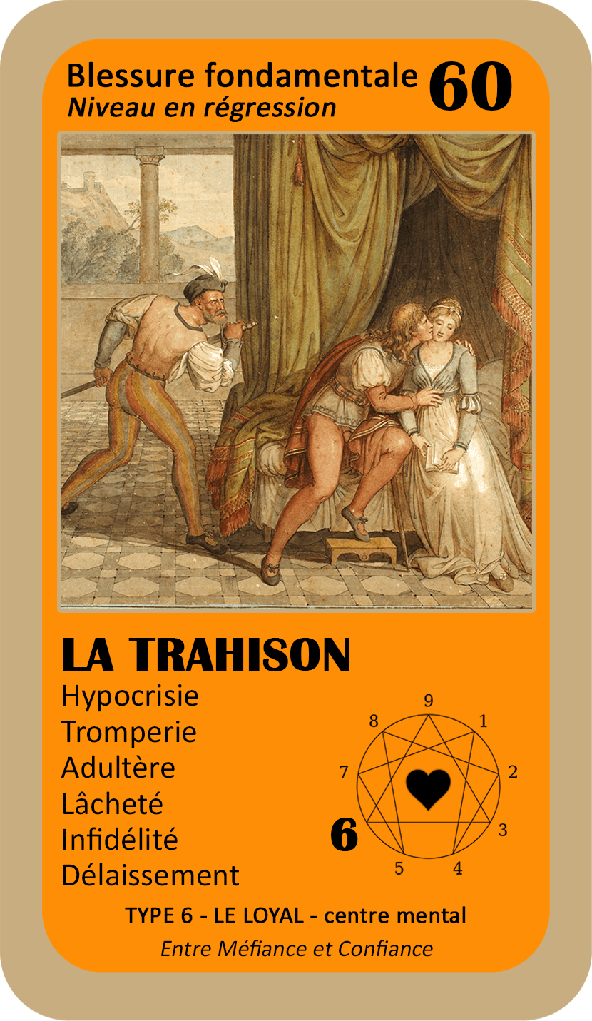 L'Oracle de l'ennéagramme sentimental : carte 60 La Trahison