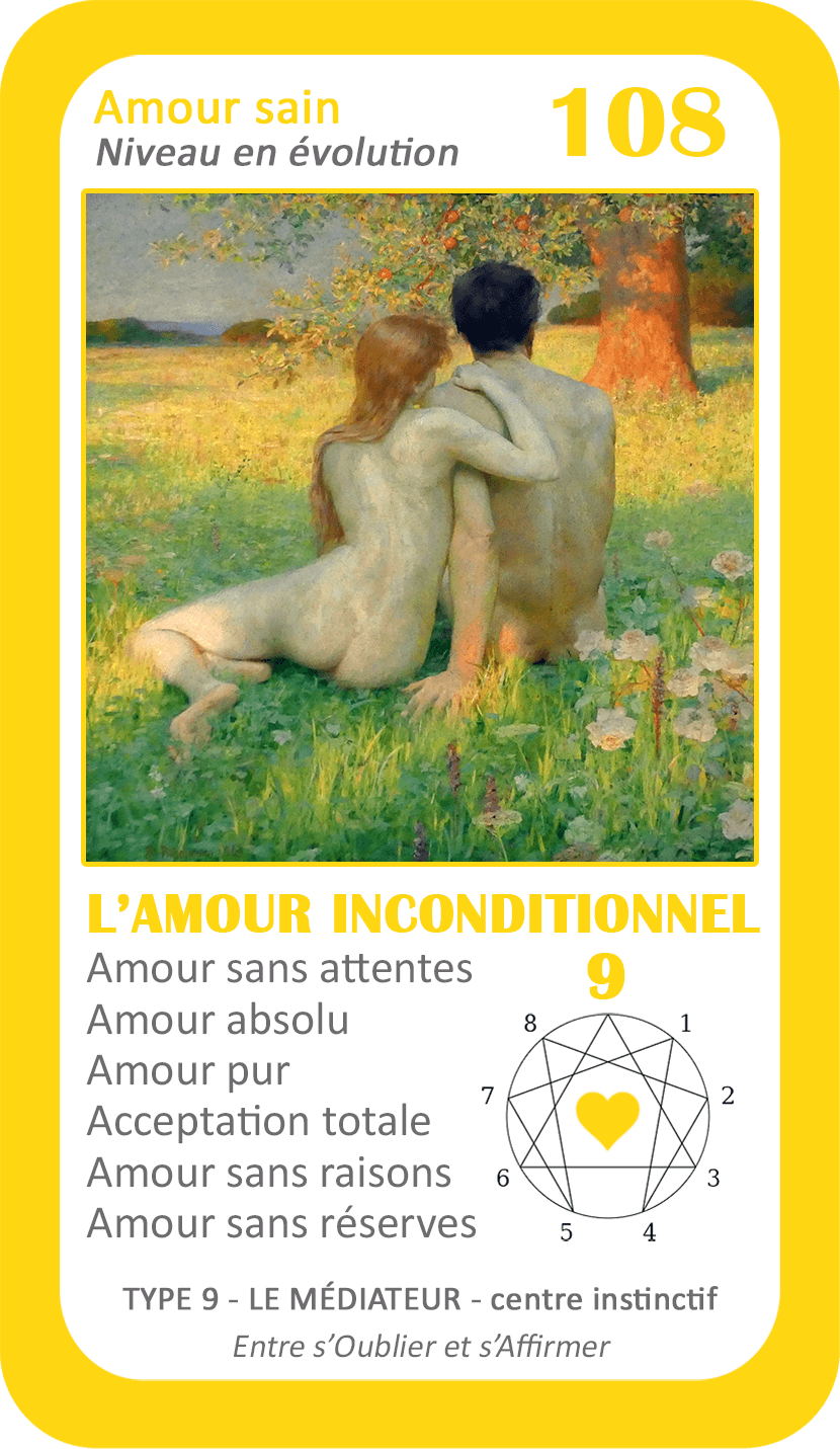 L'Oracle de l'ennéagramme sentimental : carte 108 L'Amour Inconditionnel