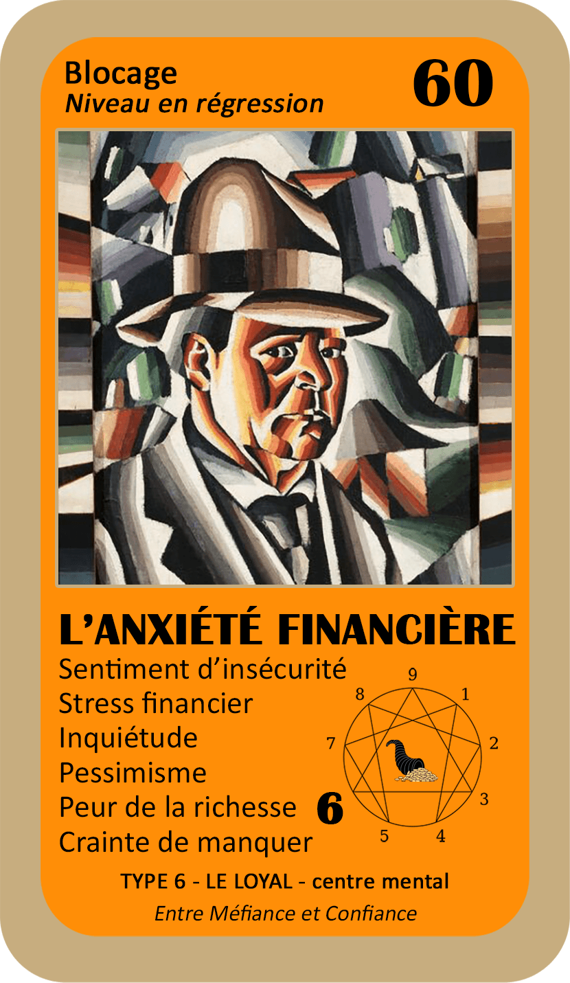 L'Oracle de l'ennéagramme professionnel : carte 60 L'Anxiété Financière