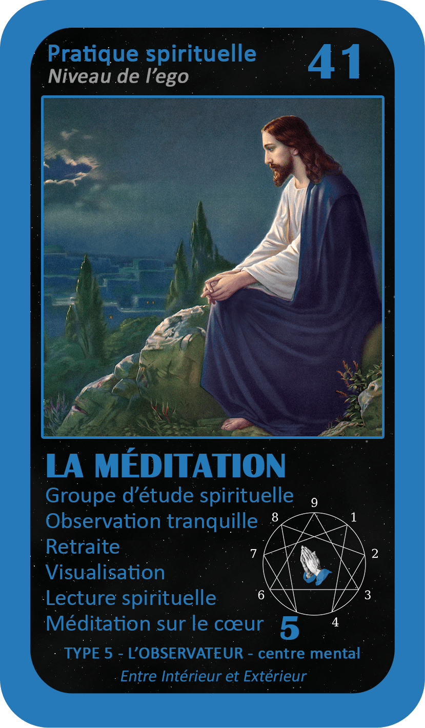 L'Oracle de l'ennéagramme mystique : carte 41 La Méditation