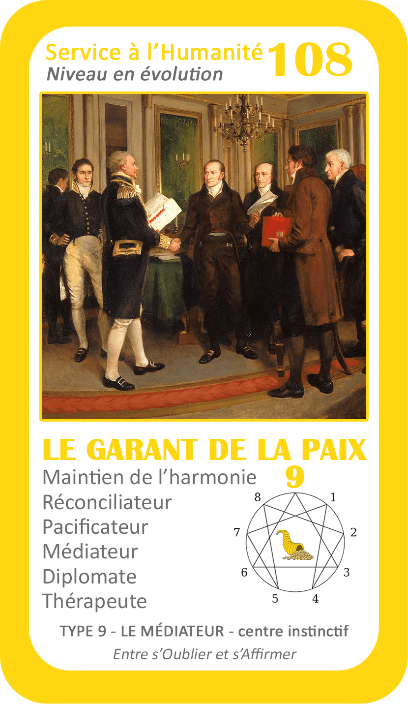 L'Oracle de l'ennéagramme professionnel : carte 108 Le Garant de la Paix