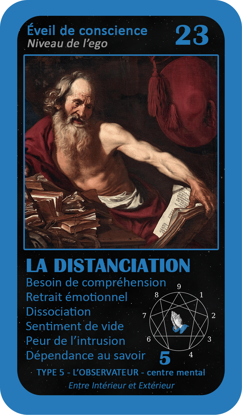 L'Oracle de l'ennéagramme mystique : carte 23 La Distanciation