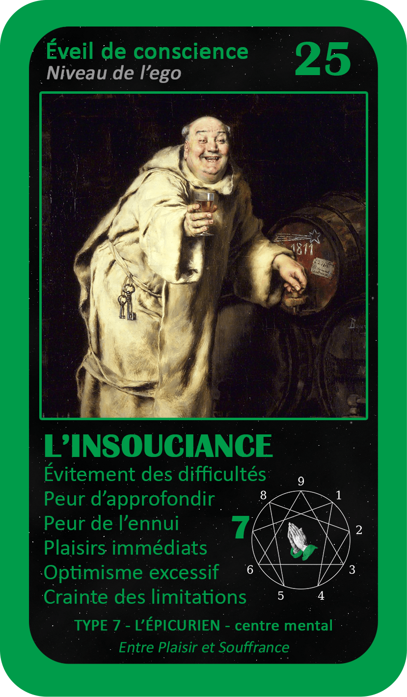L'Oracle de l'ennéagramme mystique : carte 25 L'Insouciance