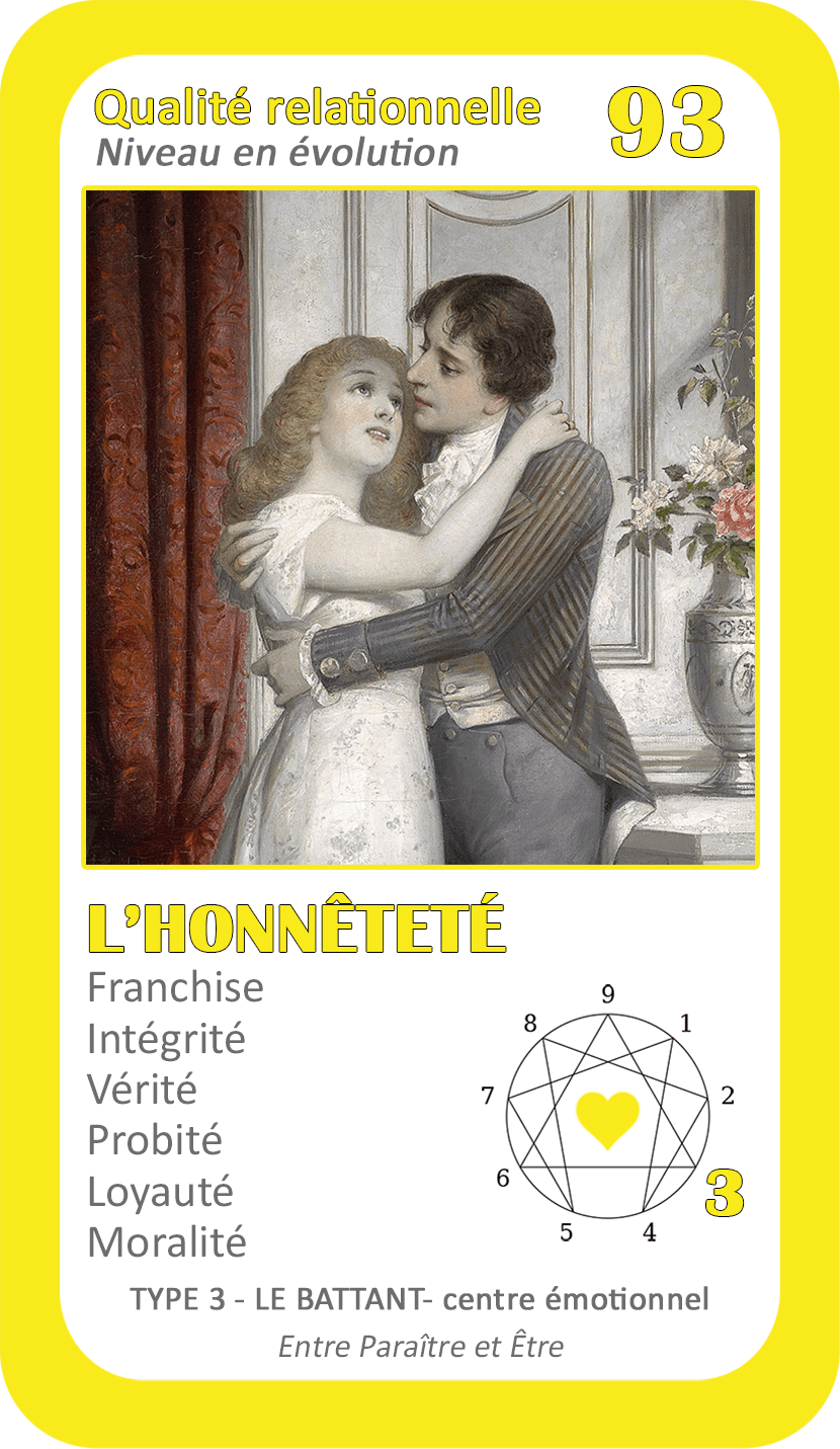 L'Oracle de l'ennéagramme sentimental : carte 93 L'Honnêteté