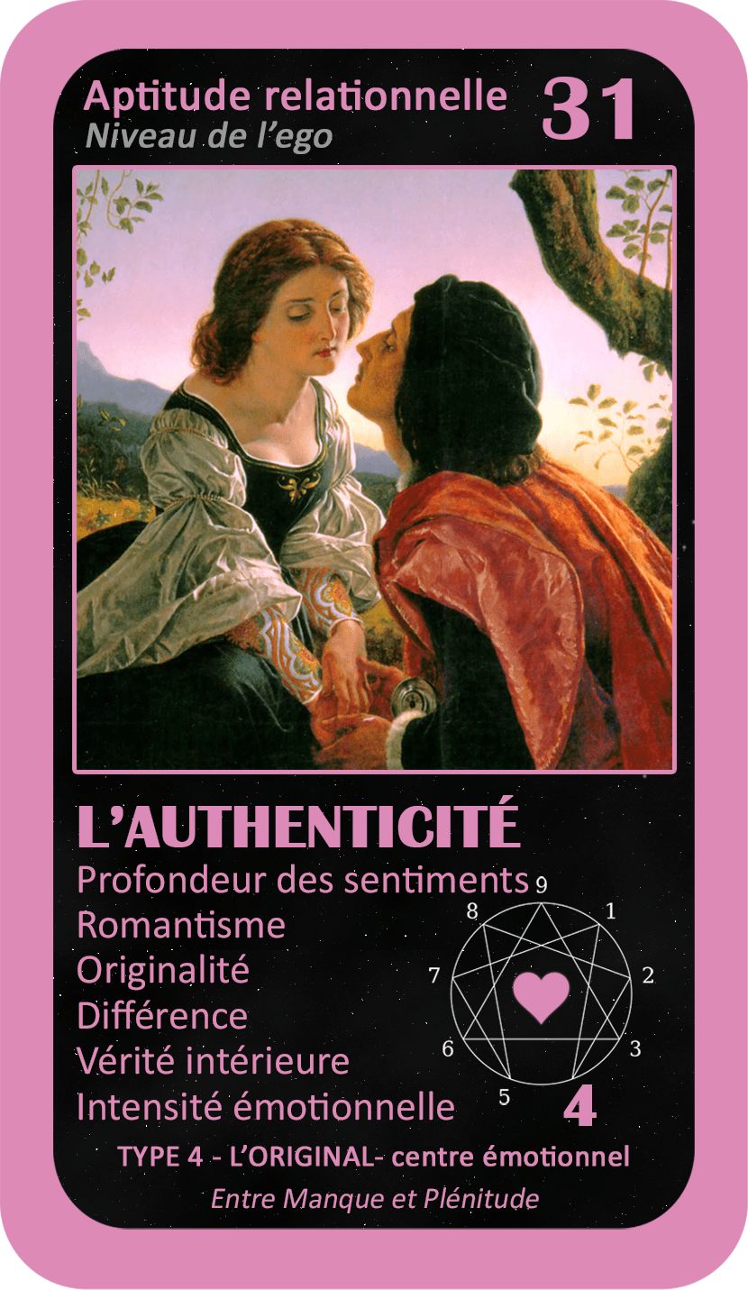 L'Oracle de l'ennéagramme sentimental : carte 31 L'Authenticité