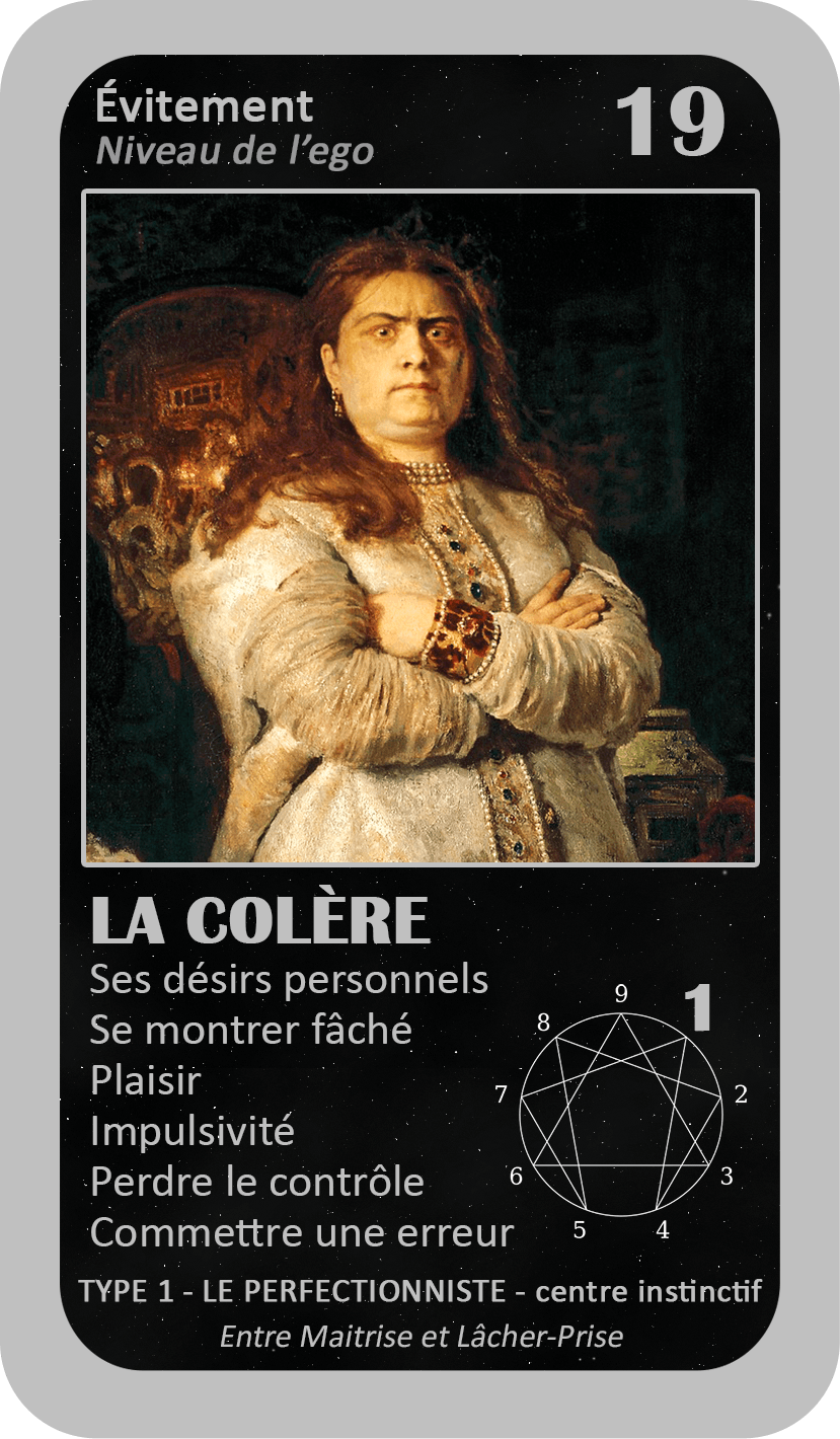 L'Oracle de l'ennéagramme général : carte 19 La Colère