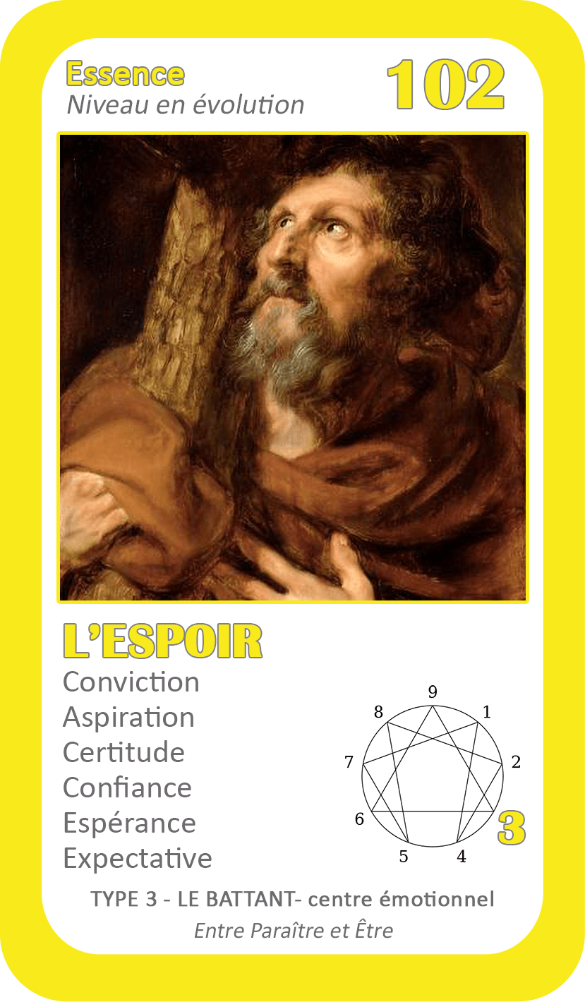 L'Oracle de l'ennéagramme général : carte 102 L'Espoir
