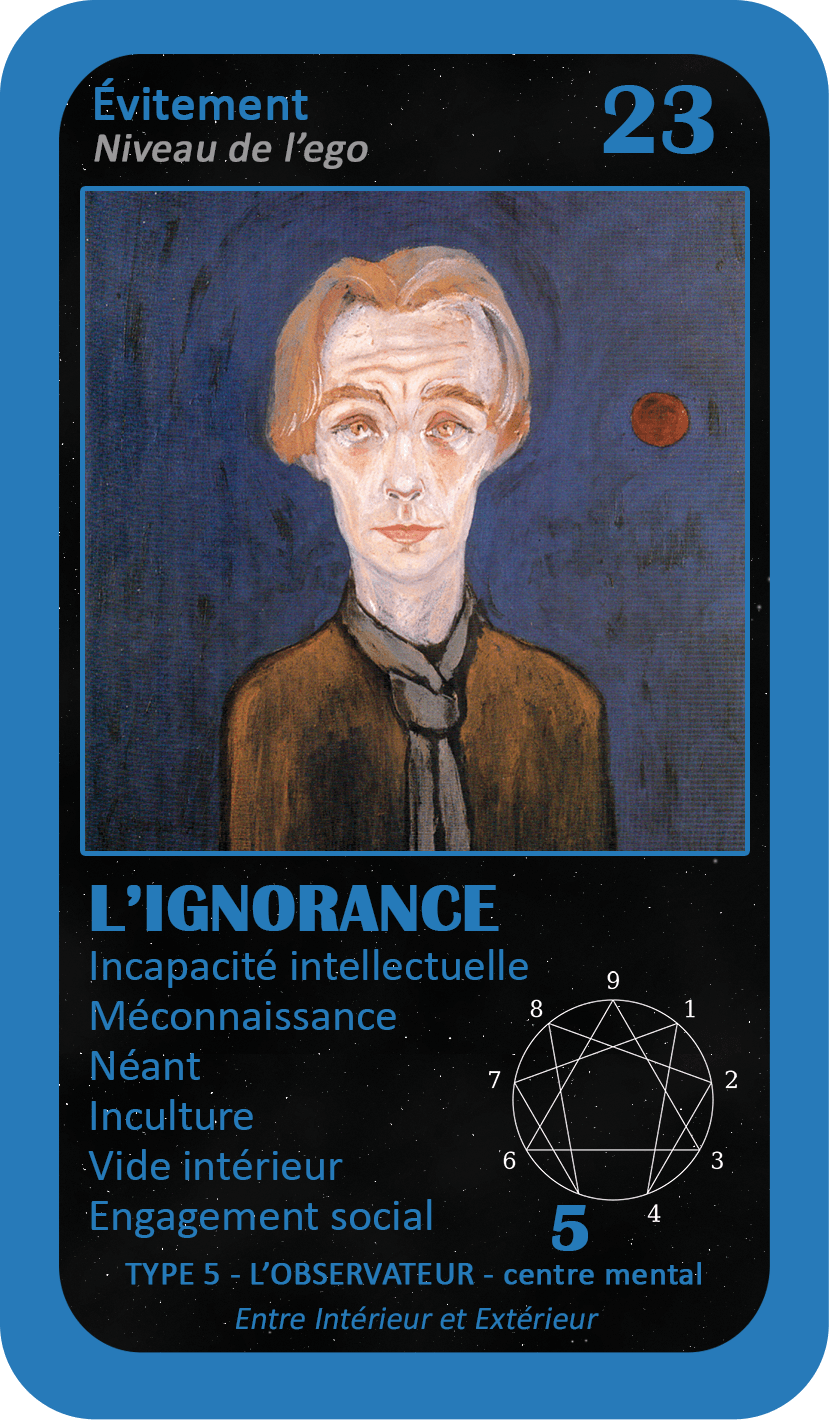 L'Oracle de l'ennéagramme général : carte 23 L'Ignorance