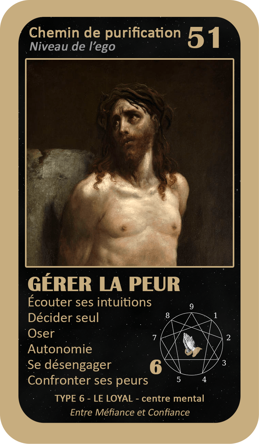 L'Oracle de l'ennéagramme mystique : carte 51 Gérer la Peur