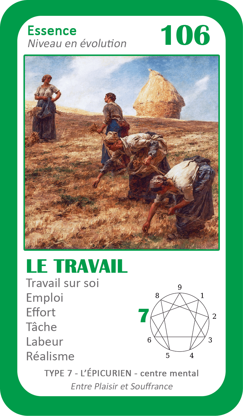 L'Oracle de l'ennéagramme général : carte 106 Le Travail