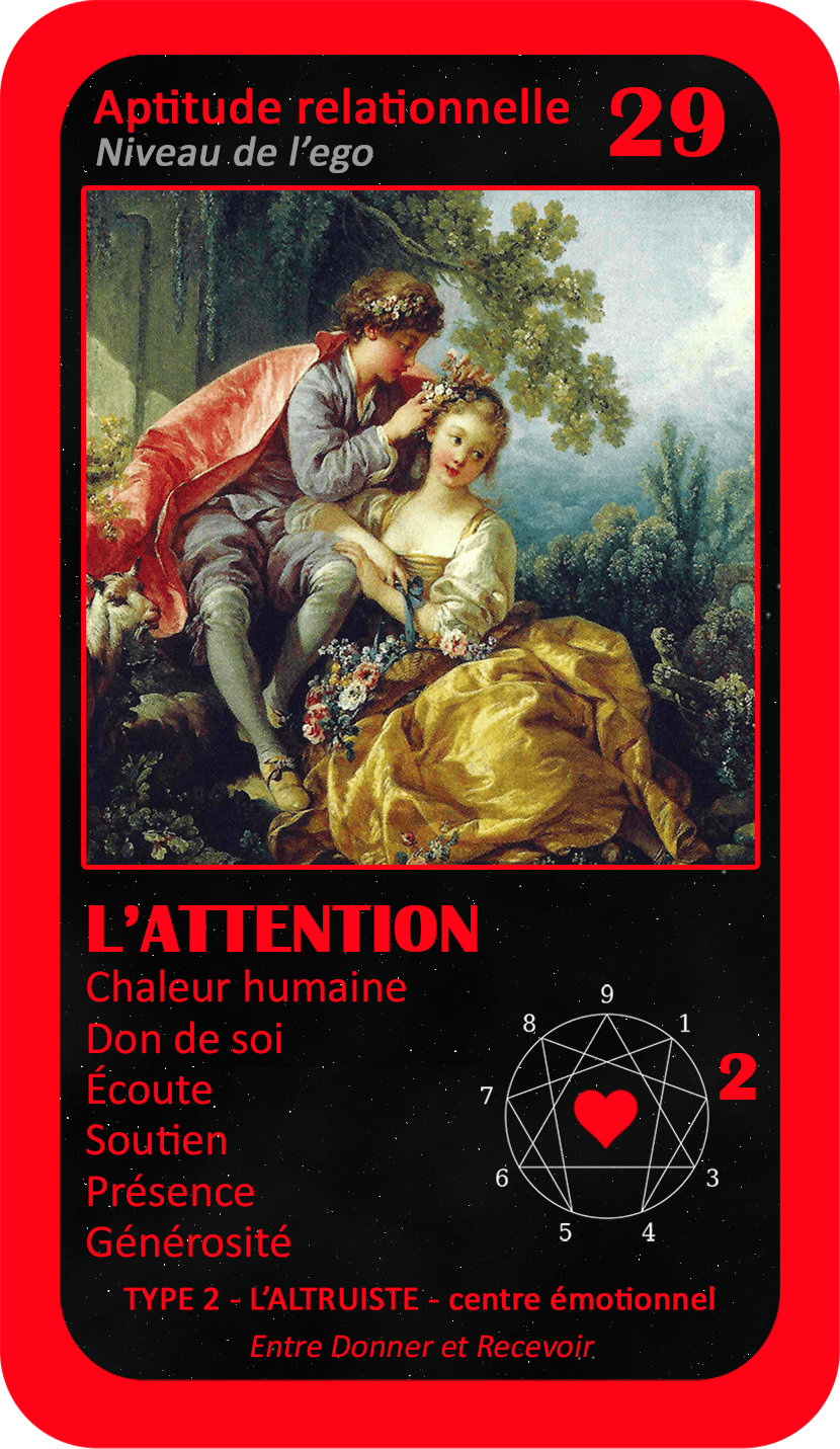 L'Oracle de l'ennéagramme sentimental : carte 29 L'Attention