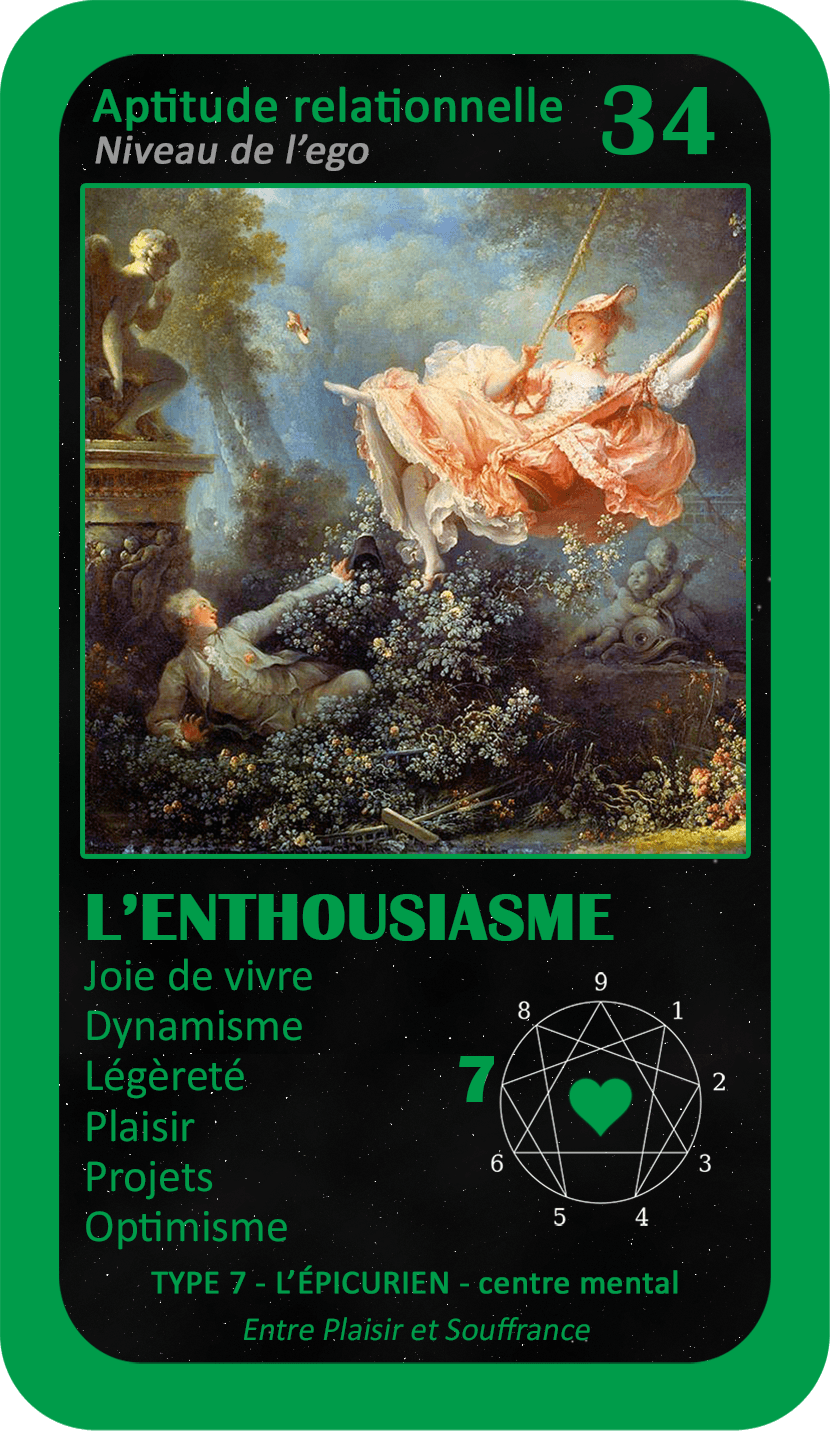 L'Oracle de l'ennéagramme sentimental : carte 34 L'Enthousiasme
