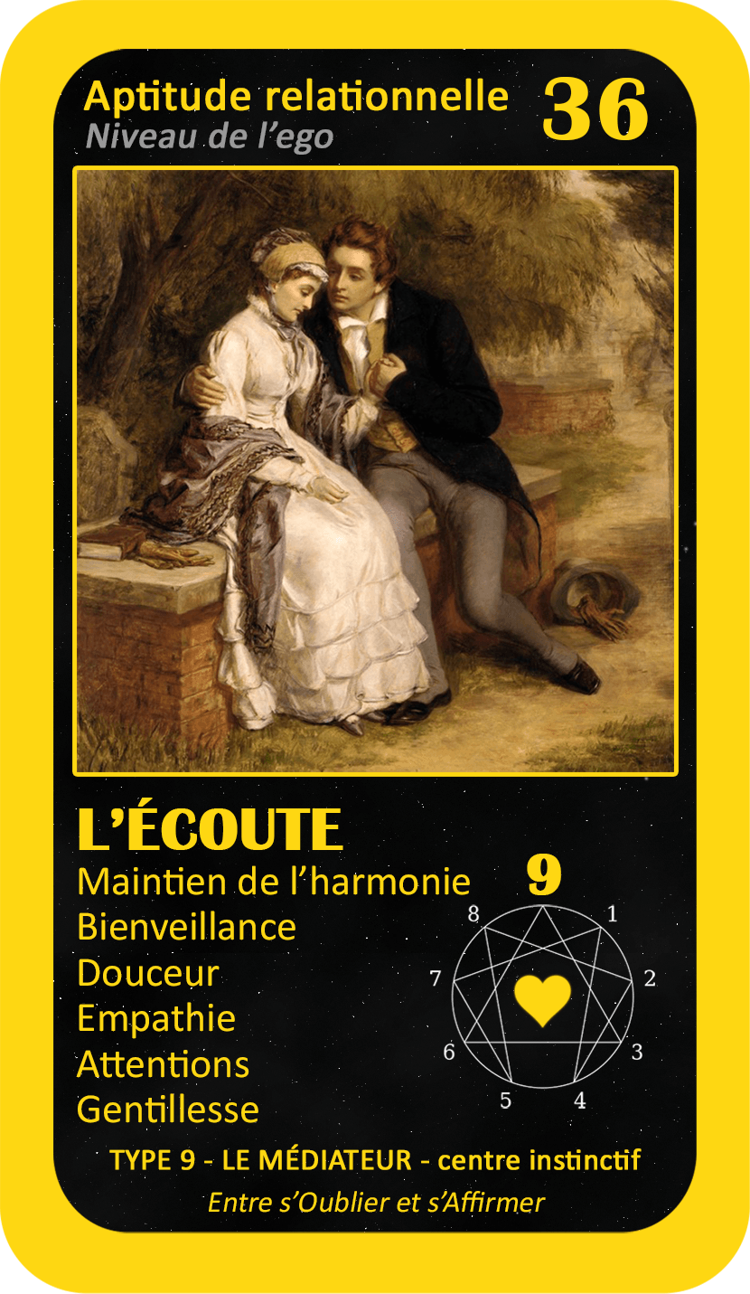 L'Oracle de l'ennéagramme sentimental : carte 36 L'Écoute