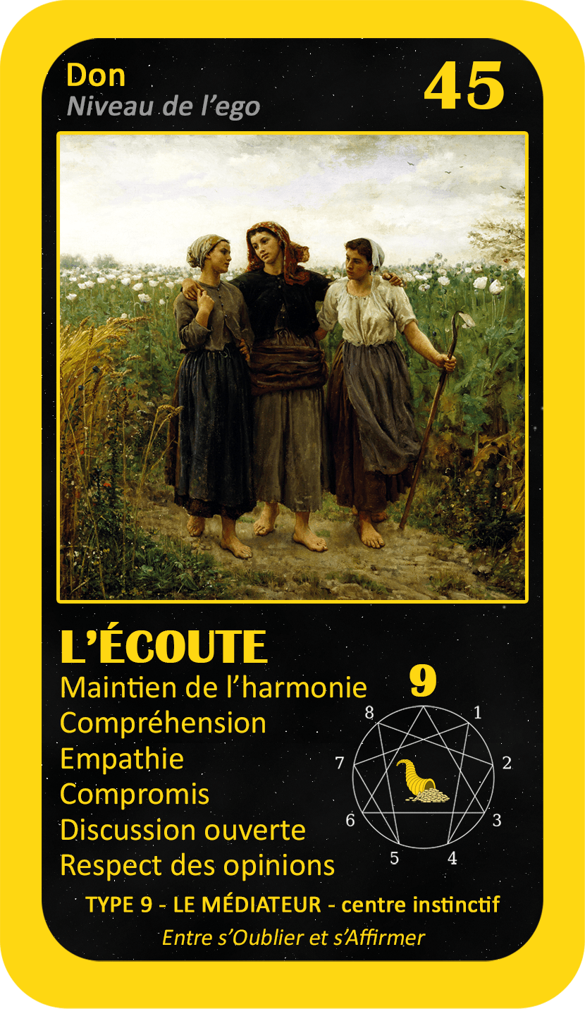 L'Oracle de l'ennéagramme professionnel : carte 45 L'Écoute