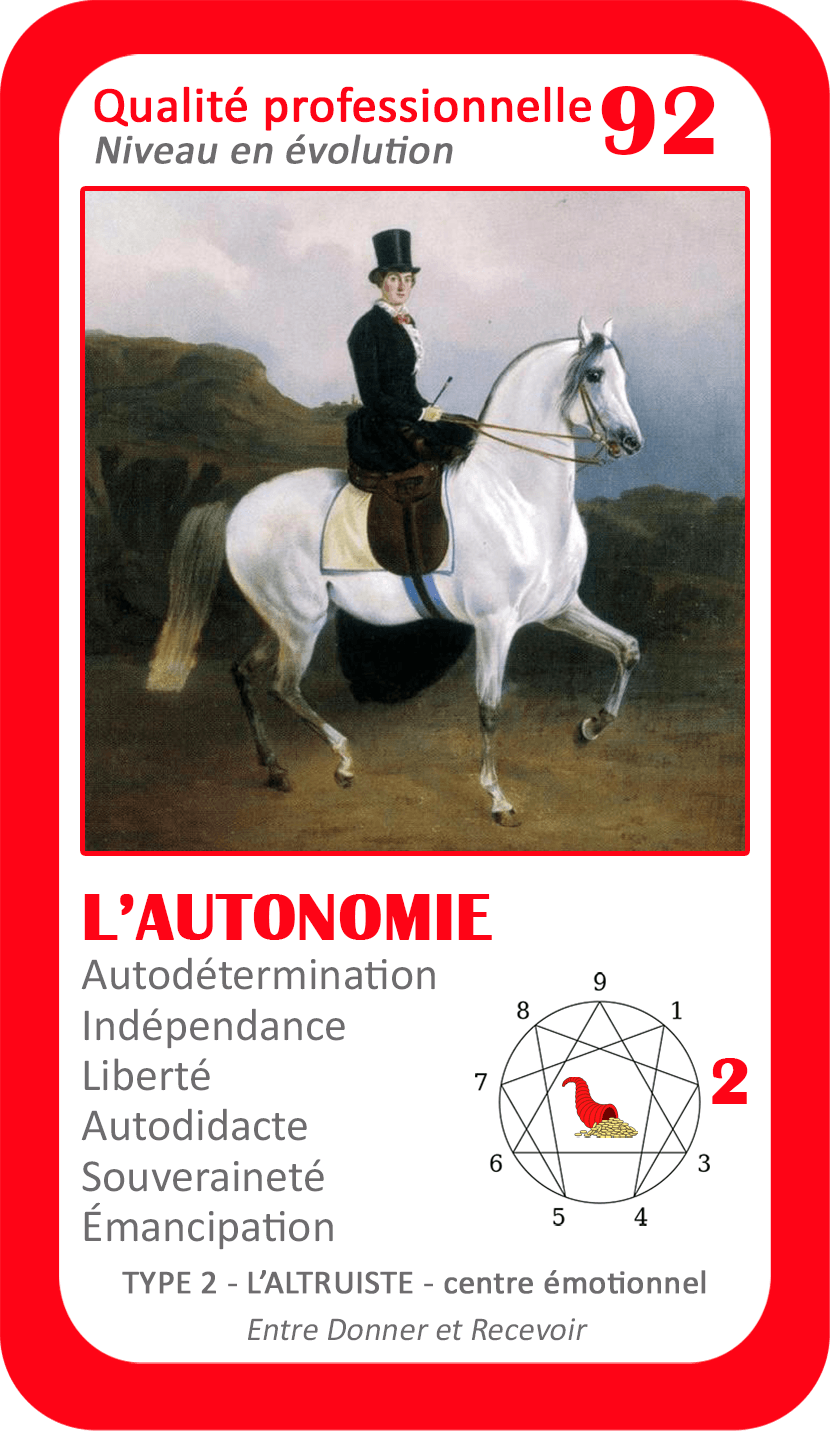 L'Oracle de l'ennéagramme professionnel : carte 92 L'Autonomie
