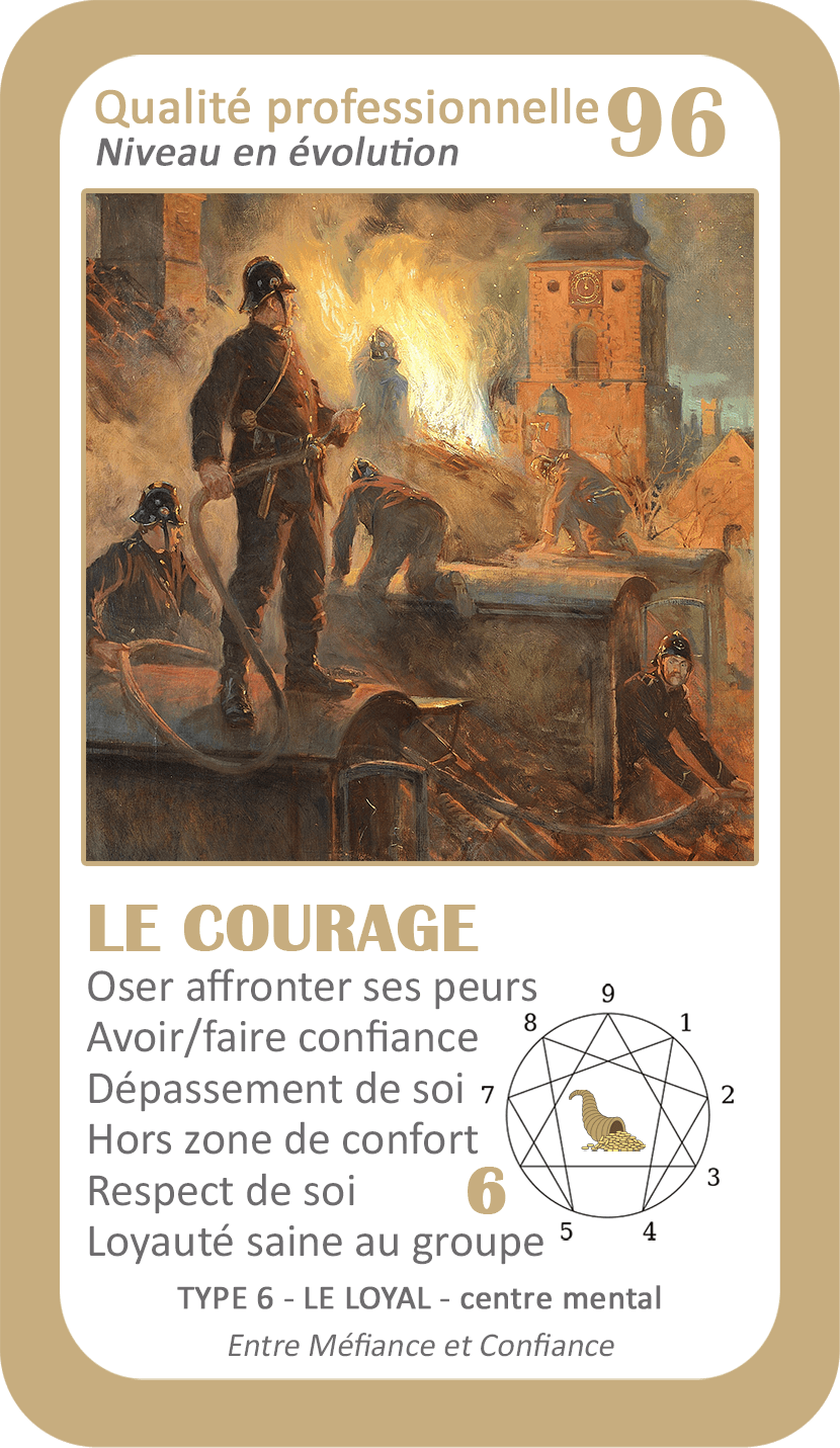L'Oracle de l'ennéagramme professionnel : carte 96 Le Courage