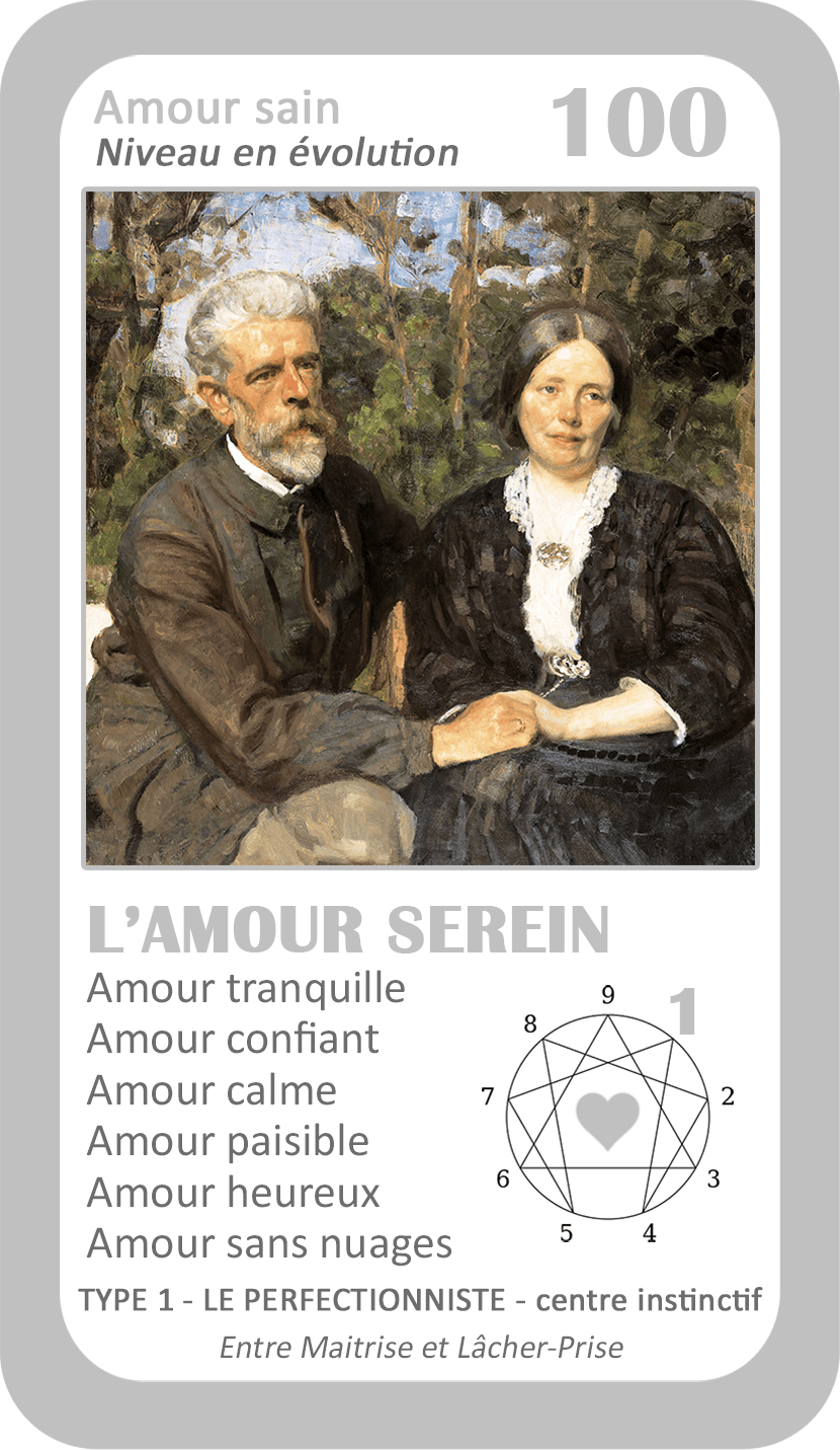 L'Oracle de l'ennéagramme sentimental : carte 100 L'Amour Serein