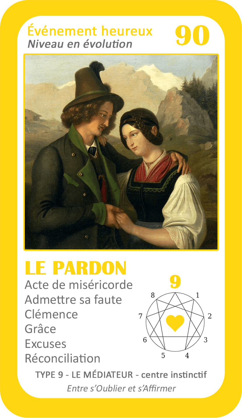 L'Oracle de l'ennéagramme sentimental : carte 90 Le Pardon