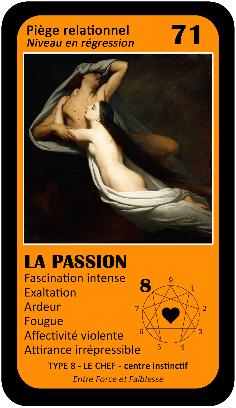 L'Oracle de l'ennéagramme sentimental : carte 71 La Passion