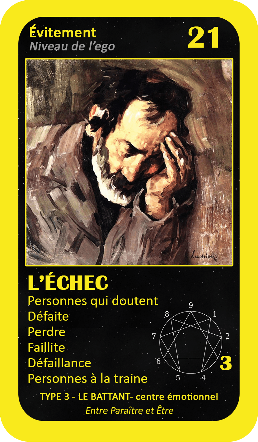 L'Oracle de l'ennéagramme général : carte 21 L'Échec