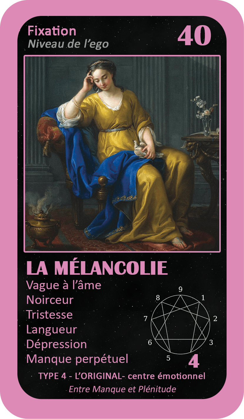 L'Oracle de l'ennéagramme général : carte 40 La Mélancolie