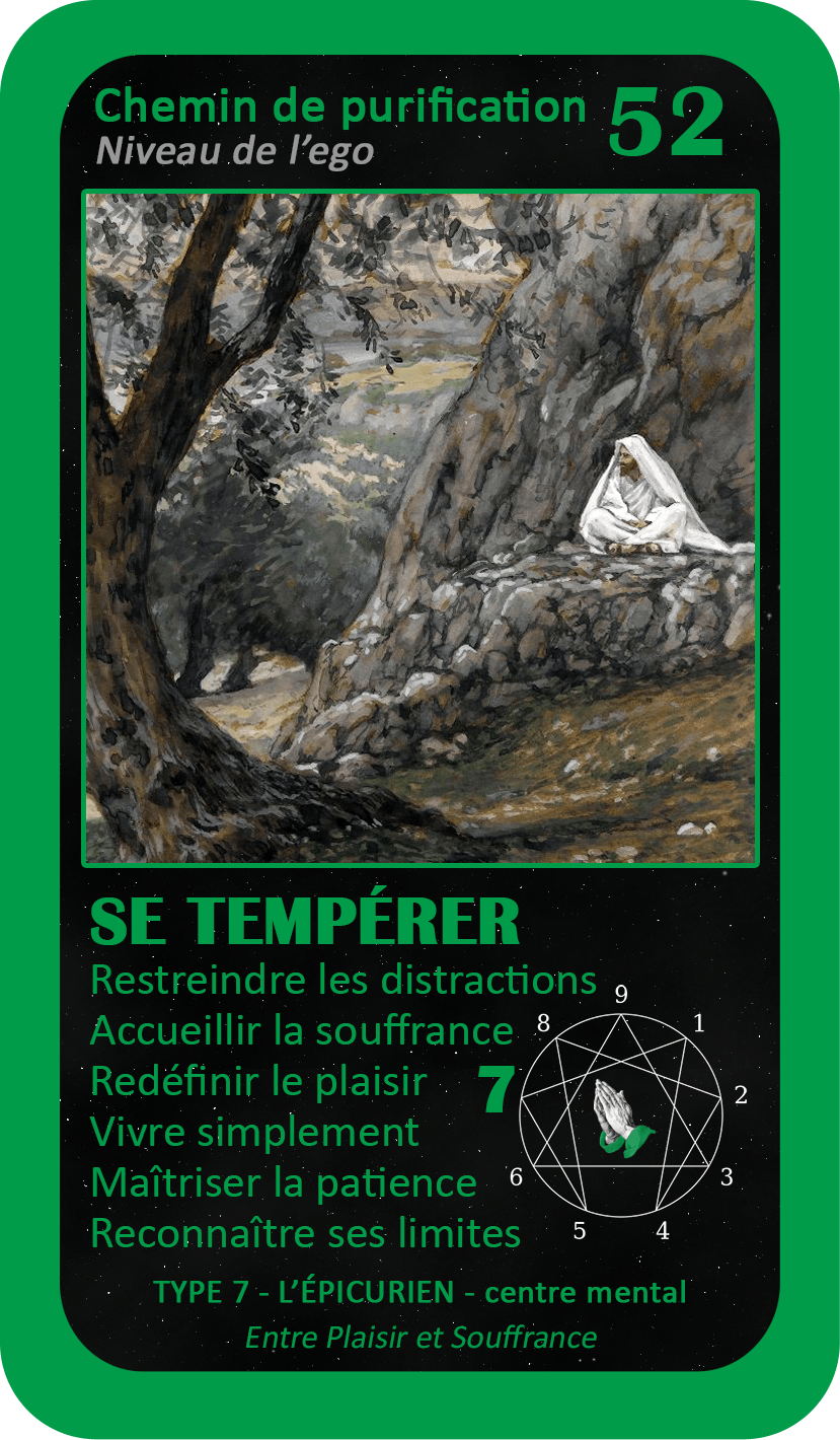 L'Oracle de l'ennéagramme mystique : carte 52 Se Tempérer