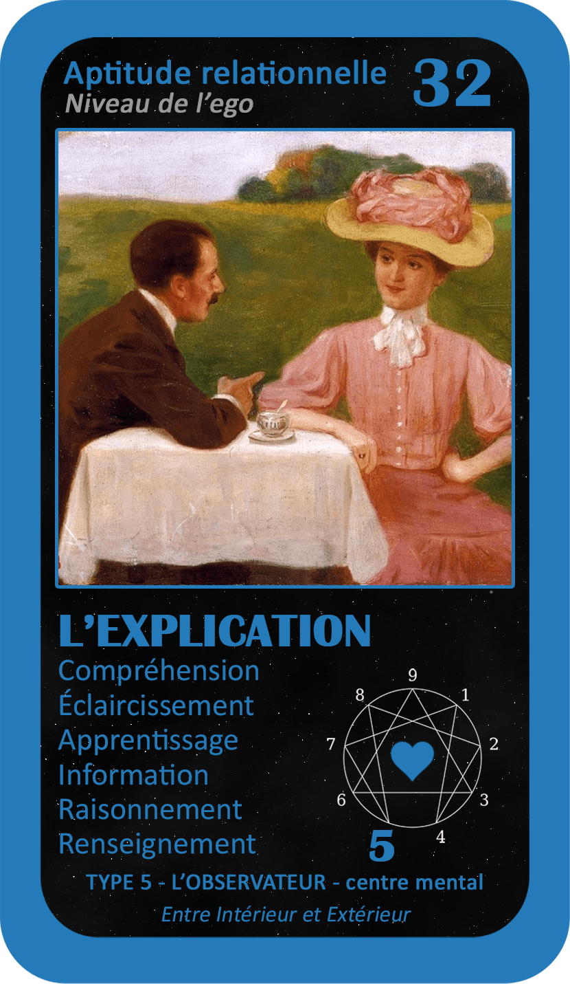 L'Oracle de l'ennéagramme sentimental : carte 32 L'Explication